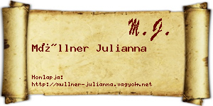 Müllner Julianna névjegykártya