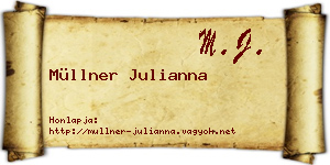 Müllner Julianna névjegykártya